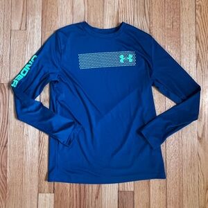 Under Armour long sleeve sport shirt teal size large